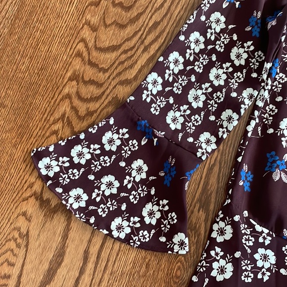 PARKER NYC Swing style dress / tunic Cordovan Acacia print teared bottom size SM - Picture 14 of 16